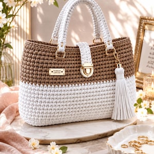 Crochet Bag Pattern PDF | Beginner Tote Bag Tutorial | Modern Handbag Crochet Pattern | DIY Purse Pattern | Instant Download