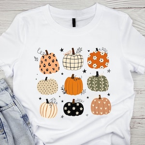Boho Pumpkin PNG, Preppy Fall Pumpkin Sublimation, Cute Pattern Pumpkin Design, Coquette Autumn Shirt PNG, Trendy Thanksgiving Png