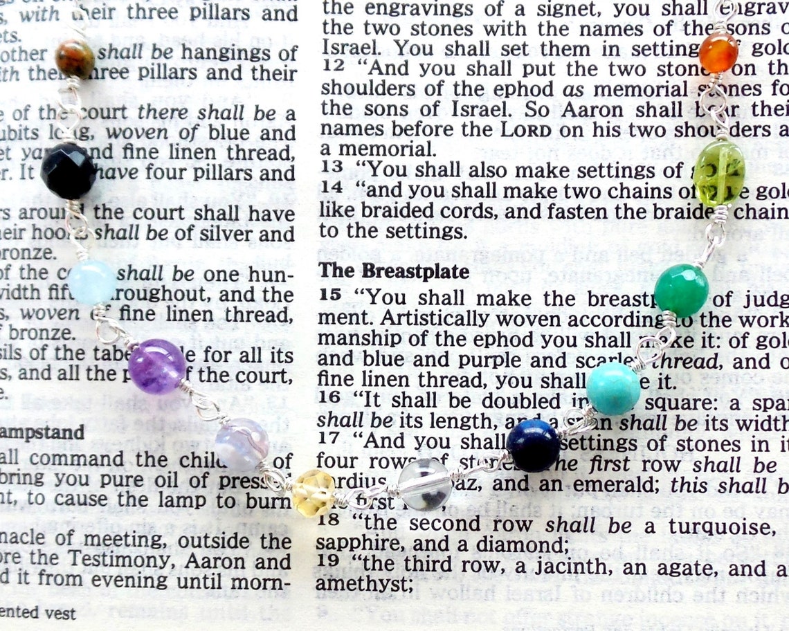 Breast Plate of the High Priest Gemstone Necklace Twelve Etsy