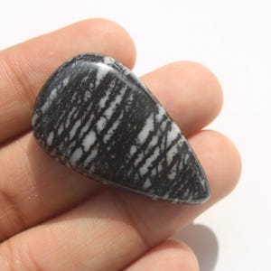 Spinnennetz Jaspis Birne Cabochon | Schmuckherstellung Stein, Wire Wrap Anhänger (23 x 39 MM)