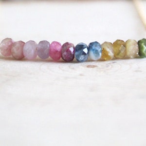 Watermelon Tourmaline Necklace in 14k Gold Filled, Dainty Tourmaline Necklace, Gemstone Necklace