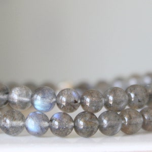 AAA Labradorit Perlen Armband: Sterling Silber Akzent, Blue Flash Edelstein