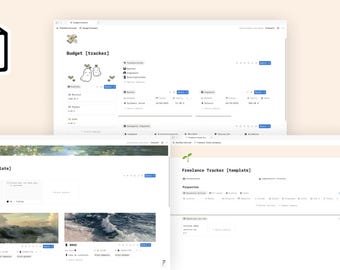 Modello Notion Freelancer | Strumento di monitoraggio del budget | Dashboard per la gestione di clienti e progetti (Spagnolo/Español)