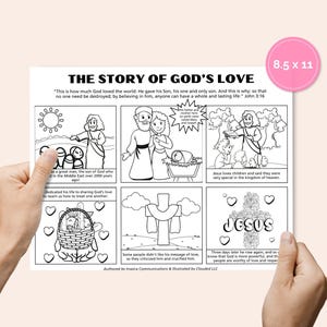 Christian Coloring Pages, Easter Church Activity for Kid, Christian Printable Religious, Jesus Resurrection Sunday Gift