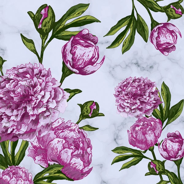 Lovely Peonies x 2 - Paper Napkins Serviettes for decoupage mixed media art parties