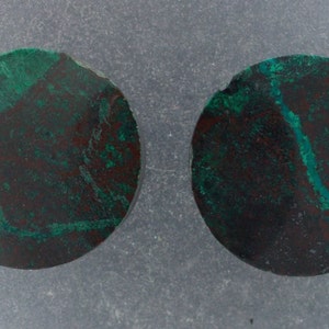 Malachite Chrysocolla 3/4&quot;, 19mm  one pair ear plugs