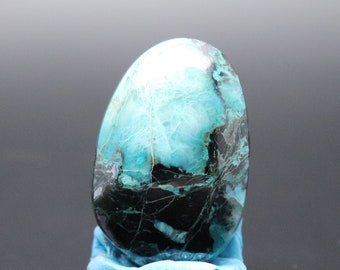 Chrysocolla Malachite with tenorite Freeform Cabochon