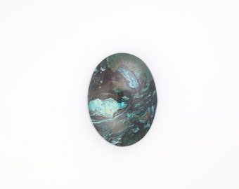 Chrysocolla Malachite 30 by 40 Cabochon