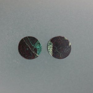 Malachite Chrysocolla 1/2&quot;,  Ear plugs one pair
