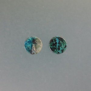 Chrysocolla Malachite 00g, 3/8&quot; Ear plugs one pair
