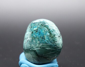 Chrysocolla and Malachite Freeform cabochon