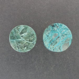 Malachite Chrysocolla 1/2&quot;,  Ear plugs one pair
