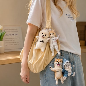 Muñeco personalizado de mascota en miniatura, llavero de peluche personalizado de perro o gato, recuerdo fotográfico de mascota, mini clon articulado, regalo personalizado conmemorativo para mascotas, regalo para amantes de los perros
