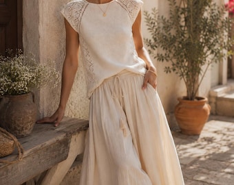 Knitting Pattern PDF Lace Summer Top | Pearl Drift Top | Instant Download