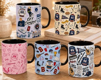 Off Campus Briar University Hockey Mug, Graham 44 Booktok Coffee Cup, Bookish Gift for Her Reader Fan Book Lover Ceramic Mug