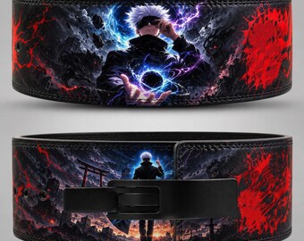 Handmade Anime Lever Weightlifting Belt – Personalized Gym & Powerlifting Belt