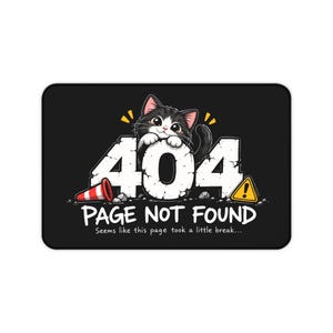 404 Page Not Found Cat Desk Mat