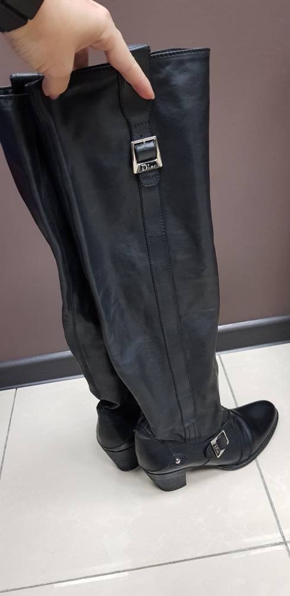 dior leather boots