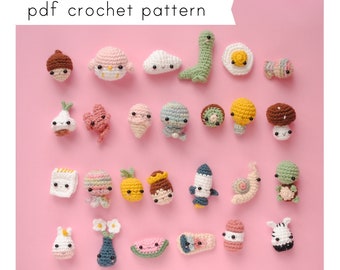 A-Z tiny amigurumi pattern collection. Pdf crochet patterns