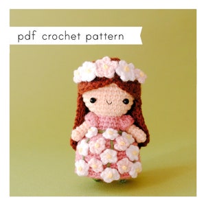 Flower Girl amigurumi doll pattern. Pdf crochet pattern image 1