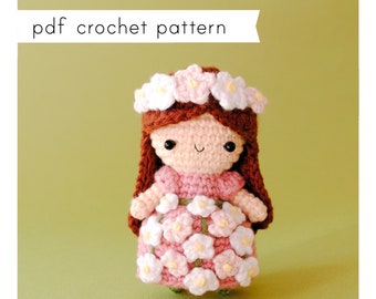 Flower Girl amigurumi doll pattern. Pdf crochet pattern