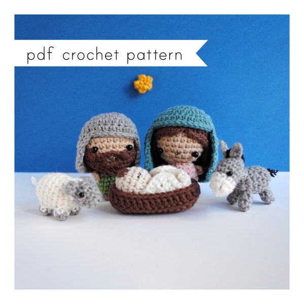 Nativity set amigurumi pattern. Pdf crochet pattern