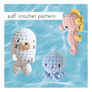 Under the Sea creatures amigurumi patterns. Pdf crochet pattern image 1