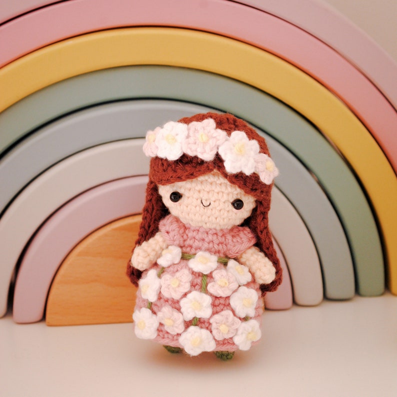 Flower Girl amigurumi doll pattern. Pdf crochet pattern image 5