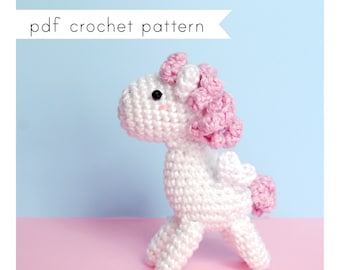 Little Pegasus amigurumi pattern. Pdf crochet pattern.