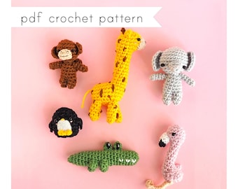 Safari Animals Amigurumi Crochet Pattern (PDF)