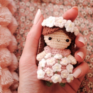 Flower Girl amigurumi doll pattern. Pdf crochet pattern image 3