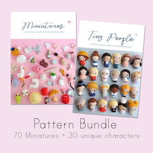 Tiny People + Miniatures amigurumi pattern. Pdf crochet pattern