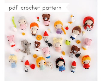 Fairytale dolls amigurumi pattern. Pdf crochet pattern