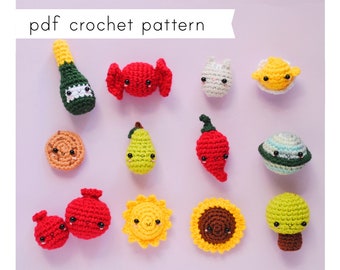 Modello 12&1 mini amigurumi. Schema pdf all'uncinetto