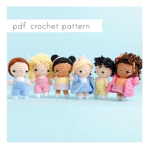 Kids Edition - Mini dress up doll amigurumi pattern. Pdf crochet pattern