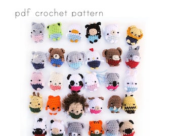 30 Mini Amigurumi Animals Crochet Patterns (PDF)