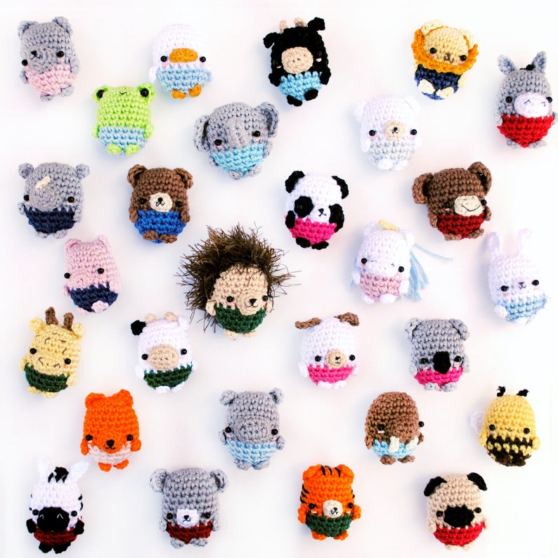 30 Amigurumi Animals Pattern. Mini Amigurumi. Pdf Crochet - Etsy