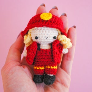 Mini Dress Up Doll Adventures: Doctor, Engineer, Firefighter Outfits & Doll Amigurumi Pattern. Pdf crochet pattern image 7