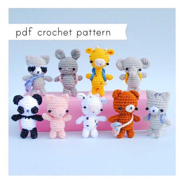Animal Friends Amigurumi Pattern. Pdf pattern.