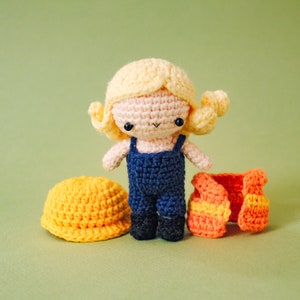 Mini Dress Up Doll Adventures: Doctor, Engineer, Firefighter Outfits & Doll Amigurumi Pattern. Pdf crochet pattern image 9