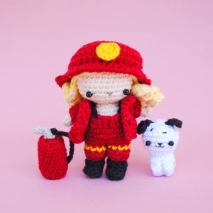 Mini Dress Up Doll Adventures: Doctor, Engineer, Firefighter Outfits & Doll Amigurumi Pattern. Pdf crochet pattern image 2