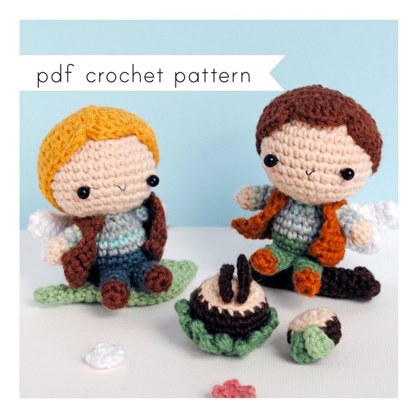 Fairy Boy amigurumi pattern. Pdf crochet pattern