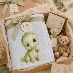 Cute Dinosaurier Baby Lovey Blanket | Super Soft Blanket for Babies Toddlers