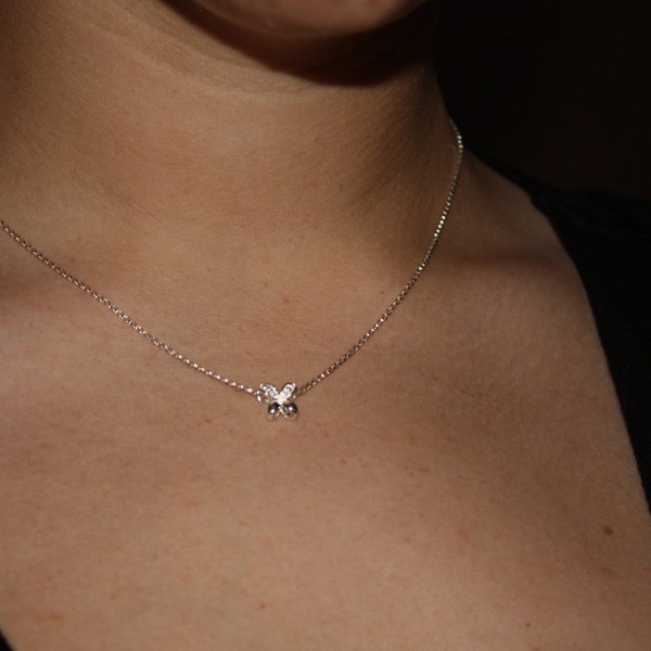 THE BUTTERFLY EFFECT - sterling silver butterfly necklace