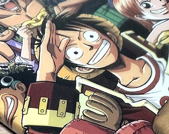 Diario de anime OP / Cuaderno de personajes de Luffy, Zoro, Chopper, Ace y Nami del Thousand Sunny / Tapa blanda de bolsillo Merchandising Sombrero de Paja Espadachín Tripulación Pirata