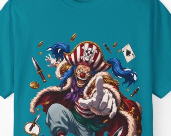 Buggy el Payaso, personaje de One Piece, Rey Pirata / Ilustración del Capitán Calavera de Anime