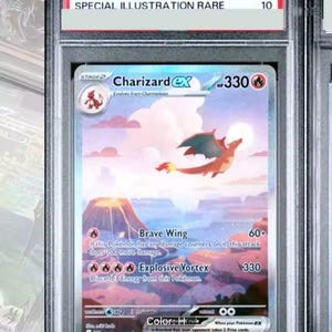 2023 Charizard sar Pokemon GEM MT 10 Etichetta olografica proxy slab Regalo