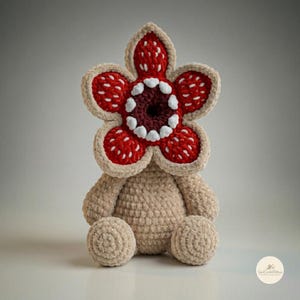 Virkmönster för Venus flugfälla | Amigurumi köttätande växt PDF-leksak (mellannivå)