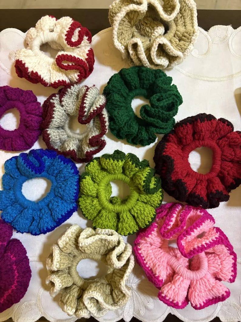 Crochet Scrunchie Pattern PDF, Easy Hair Tie Tutorial (digital Download ...