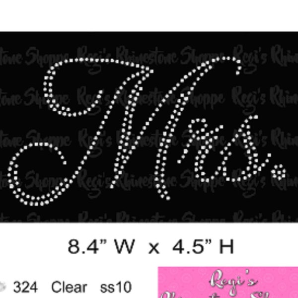 Mrs. Wedding Bride Bridal Rhinestone Instant Digital Download (SVG, EPS, DSG)